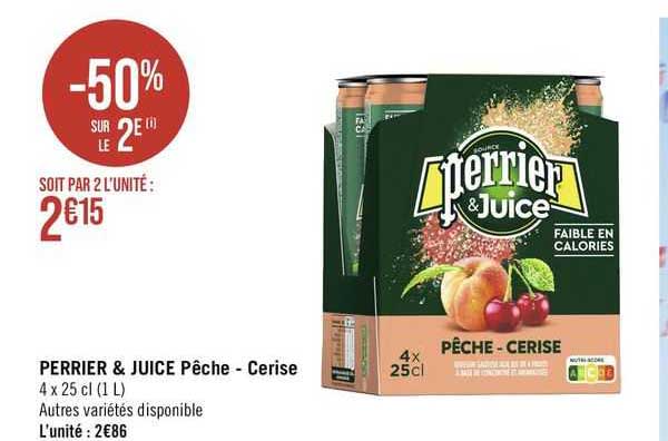 Perrier & Juice Pêche - Cerise