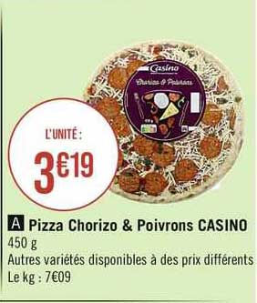 Pizza Chorizo & Poivrons Casino