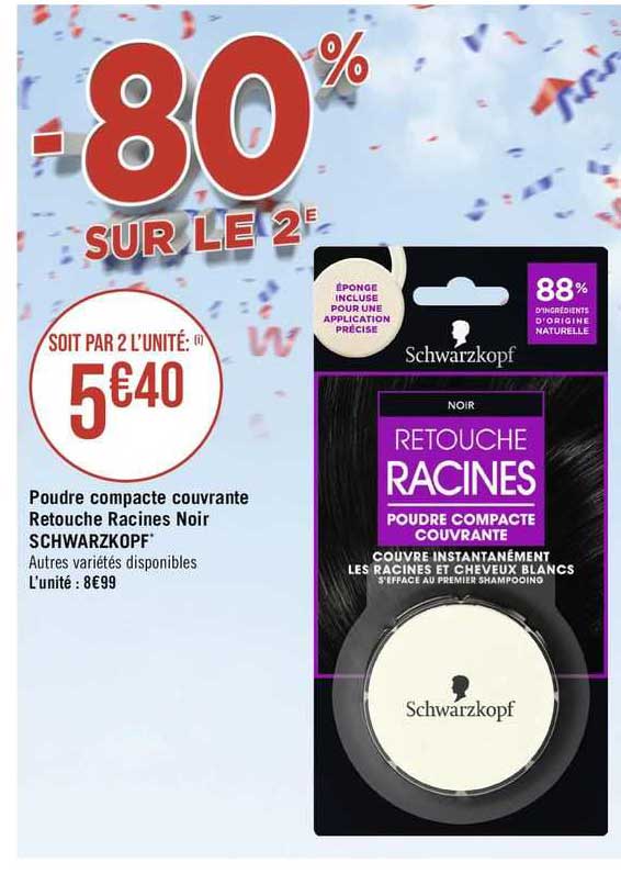 poudre compacte couvrante retouche racines noir schwarzkopf
