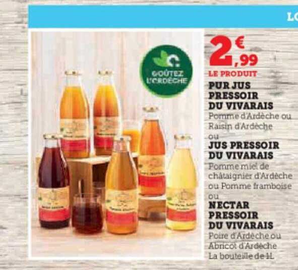pur jus pressoir du vivarais ou jus pressoir du vivarais ou nectar pressoir du vivarais