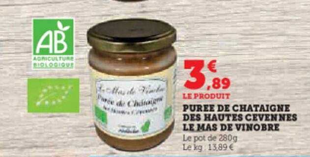 purée de châtaigne des hautes cevennes le mas de vinobre