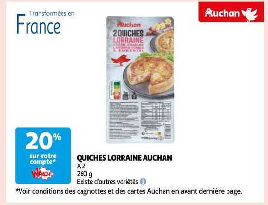 Quiches Lorraine Auchan