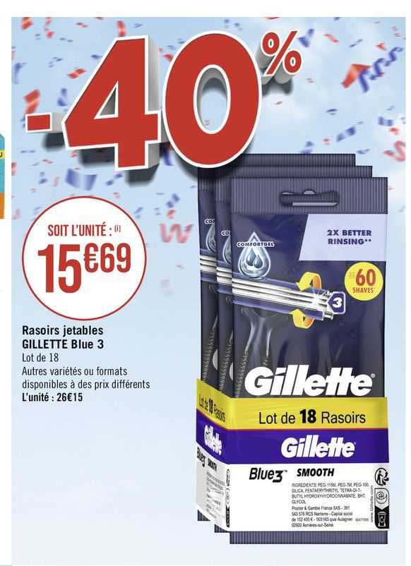 Rasoirs Jetables Gillette Blue 3