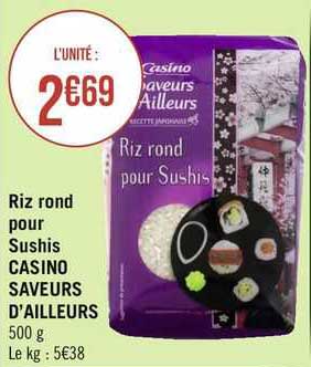 riz rond pour sushis casino saveurs d'ailleurs