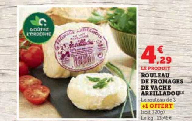 rouleau de fromages de vache areilladou
