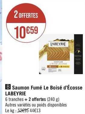 saumon fumé le boisé d'écosse labeyrie