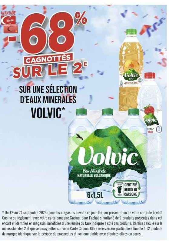 sélection d'eaux minérales volvic