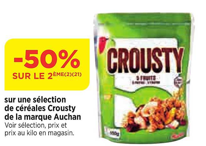 Sélection De Céréales Crousty De La Marque Auchan