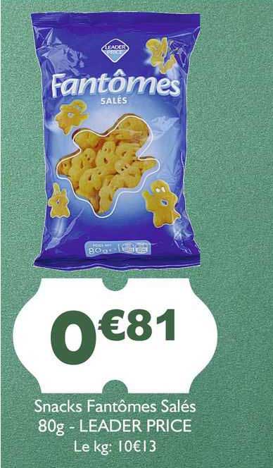 snacks fantômes salés - leader price