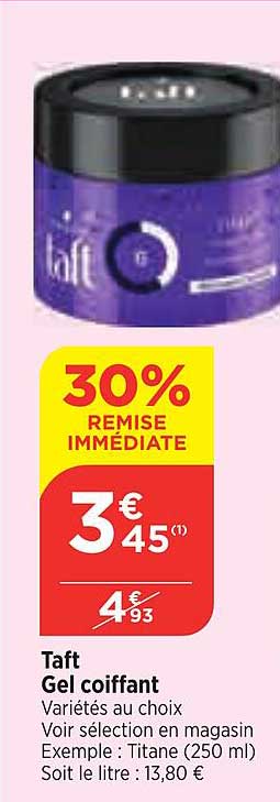 taft gel coiffant