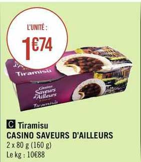 tiramisu casino saveurs d'ailleurs