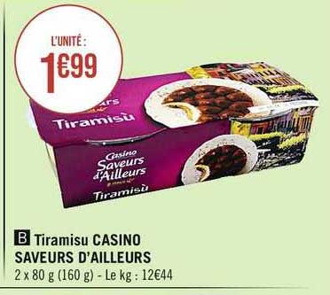 tiramisu casino saveurs d'ailleurs
