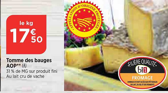 tomme des bauges aop
