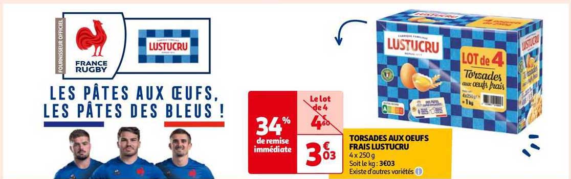 Torsades Aux œufs Frais Lustucru