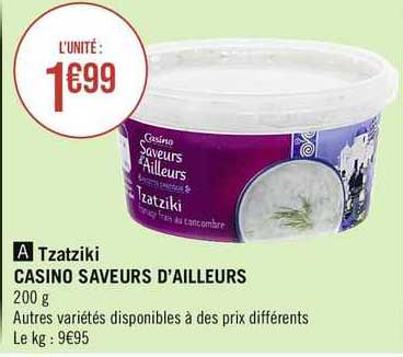 tzatziki casino saveurs d'ailleurs