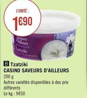 tzatziki casino saveurs d'ailleurs