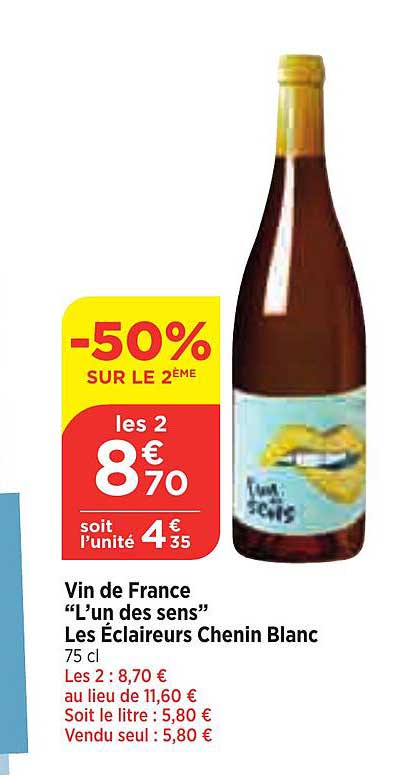 vin de france "l'un des sens" les éclaireurs chenin blanc