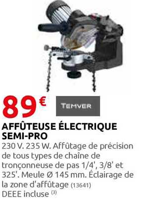 affûteuse électrique semi-pro temver