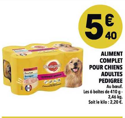 aliment complet pour chiens adultes pedigree