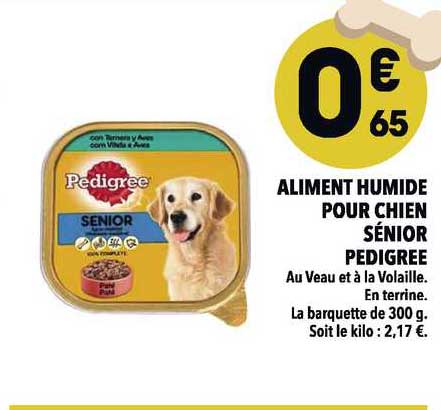 aliment humide pour chien sénior pedigree