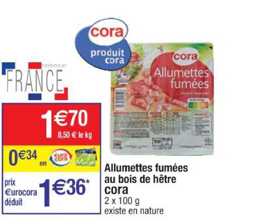 Allumettes Fumées Au Bois De Hêtre Cora