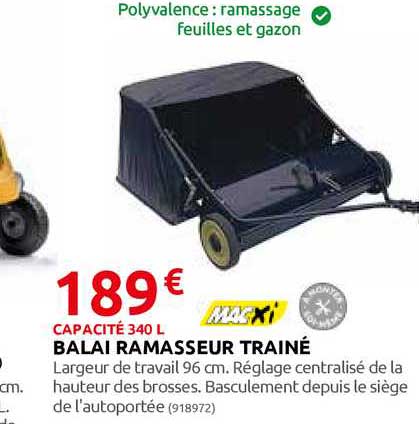 balai ramasseur trainé macxi