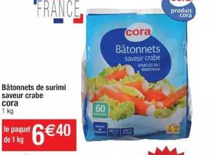 Bâtonnets De Surimi Saveur Crabe Cora