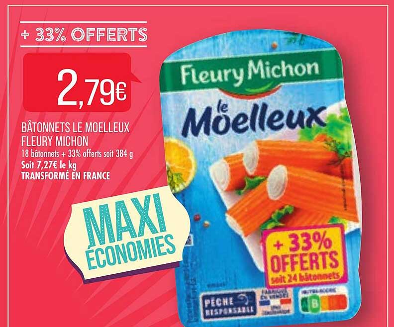 bâtonnets le moelleux fleury michon