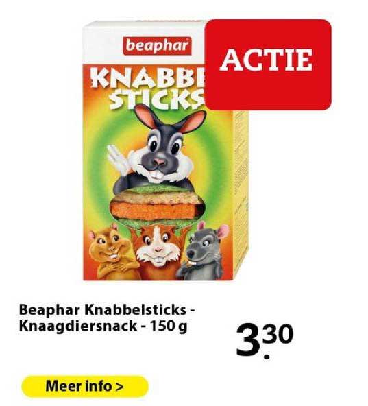 beaphar knabbelsticks - knaagdiersnack - 150 g
