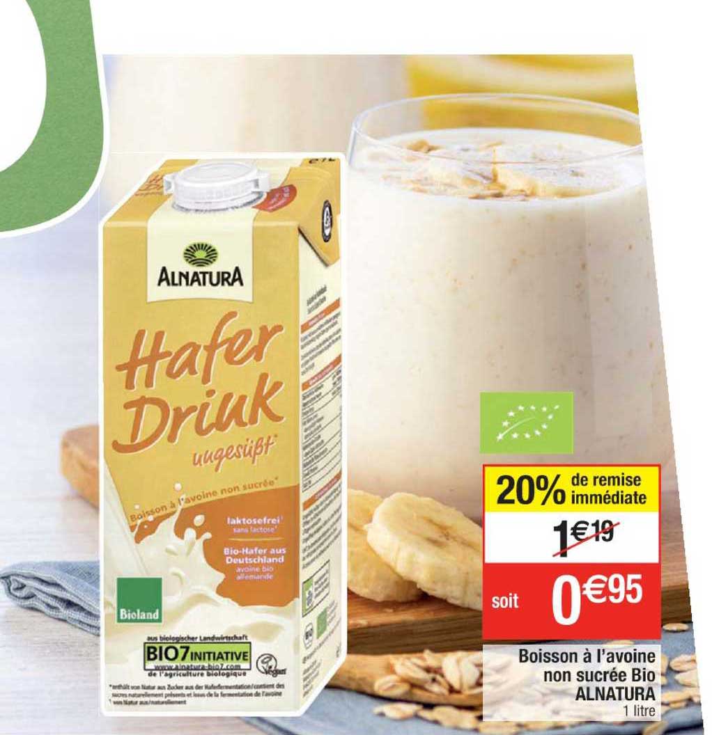 boisson à l'avoine non sucrée bio alnatura