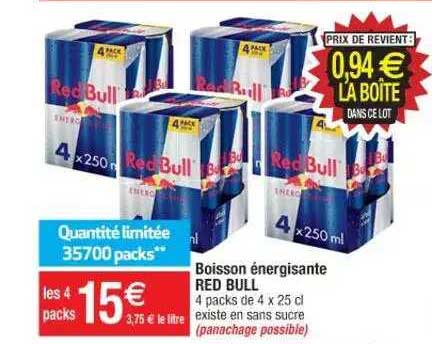 boisson énergisante red bull