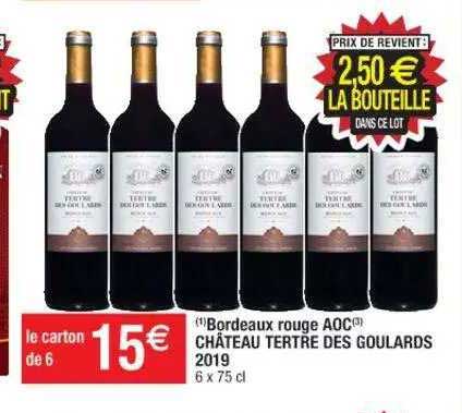 bordeaux rouge aoc château tertre des goulards 2019