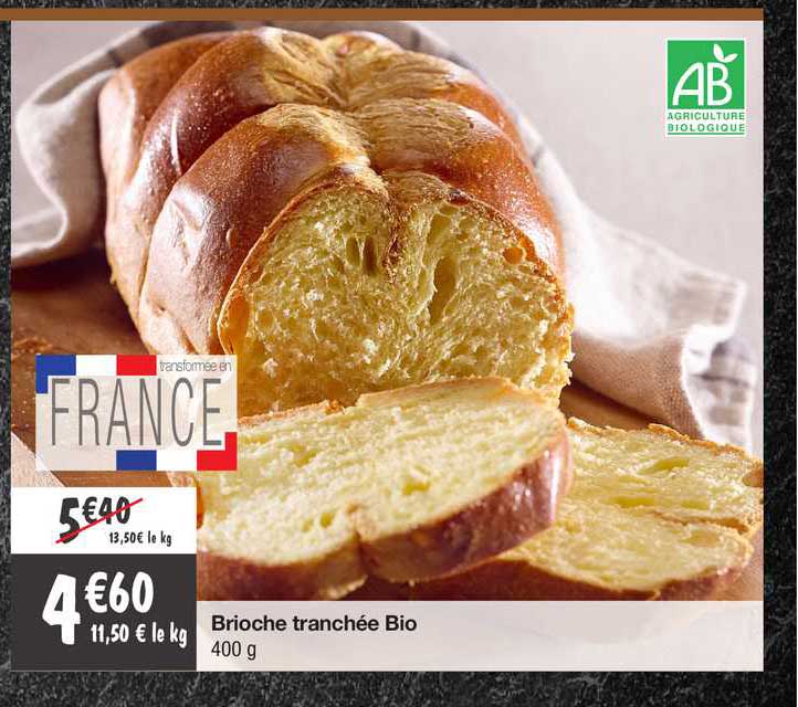 Brioche Tranchée Bio