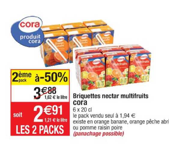 Briquettes Nectar Multifruits Cora