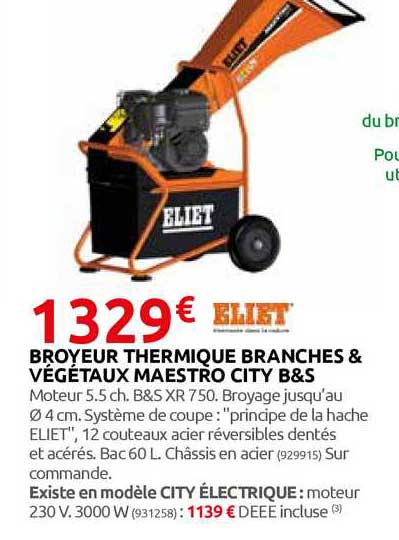 broyeur thermique branches & végétaux maestro city b&s