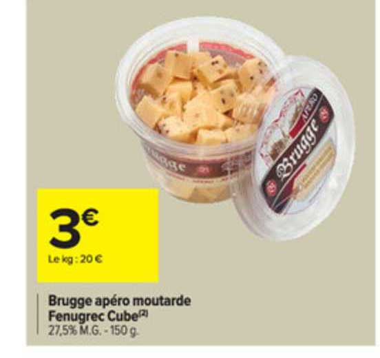 brugge apéro moutarde fenugrec cube