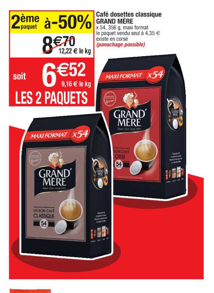 café dosettes classique grand mère