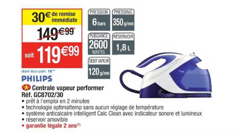 central vapeur performer philips