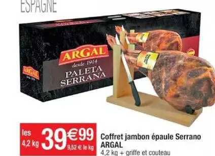 Coffret Jambon épaule Serrano Argal