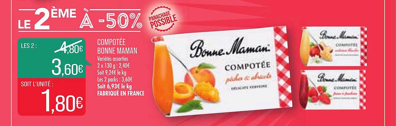 compotée bonne maman le 2ème à -50%