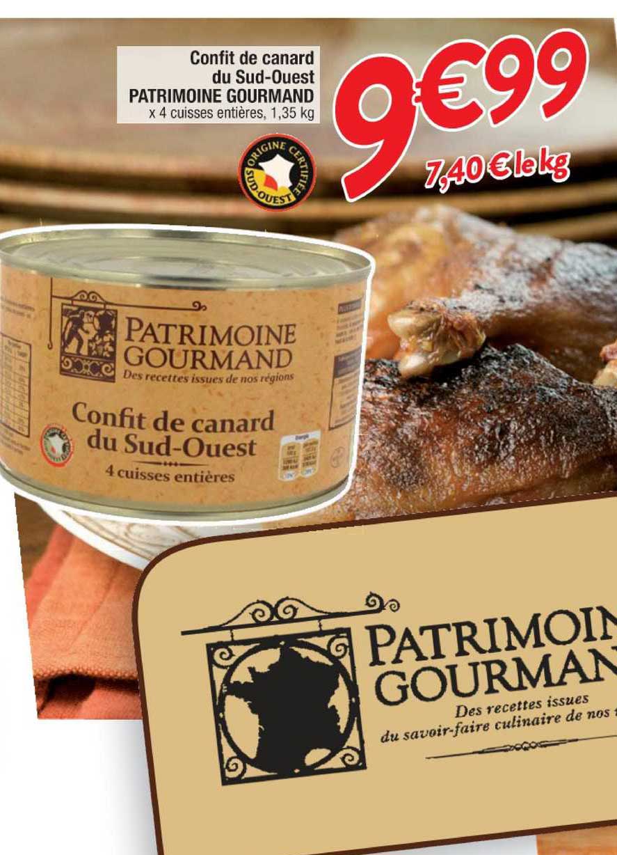 confit de canard du sud-ouest patrimoine gourmand