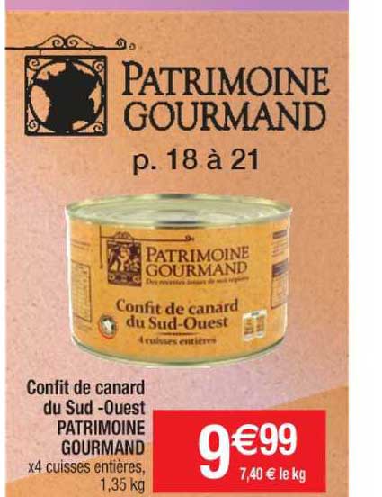 confit de canard du sud-ouest patrimoine gourmand