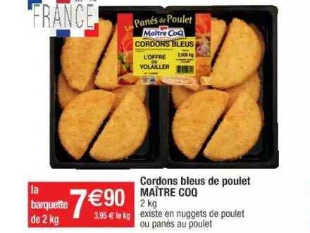 cordons bleus de poulet maître coq