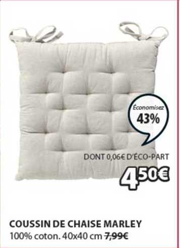 coussin de chaise marley