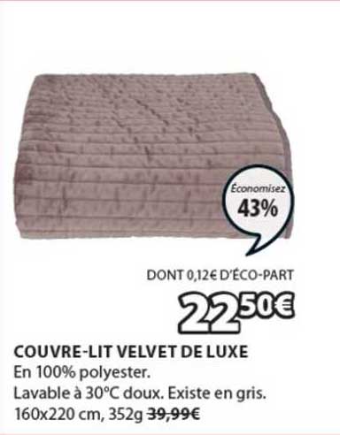 couvre-lit velvet de luxe