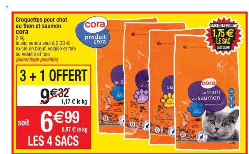Croquettes Pour Chat Au Thon Et Saumon Cora