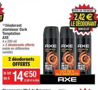 déodorant atomiseur dark temptation axe