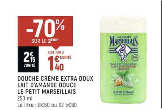 Douche Crème Extra Doux Lait D'amande Douce Le Petit Marseillais
