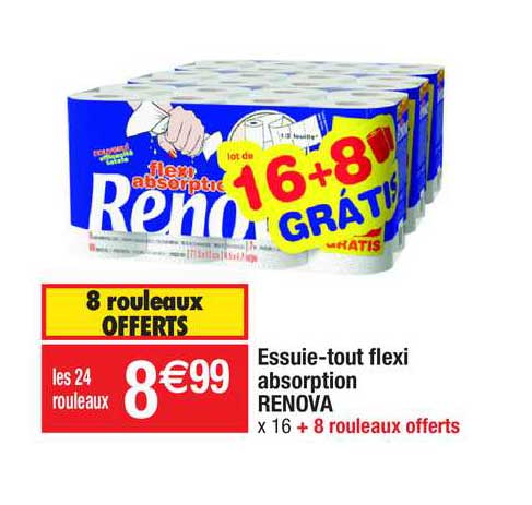essuie-tout flexi absorption renova