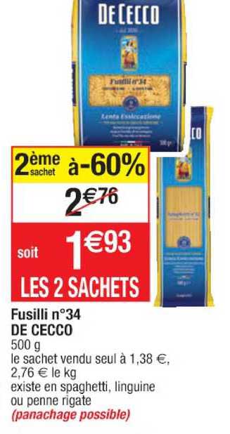 fusilli n°34 de cecco